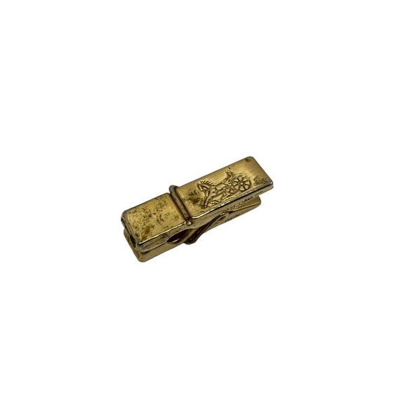 Celine Gold Toned Clothing Pin Money Clip - Picture 1 of 8